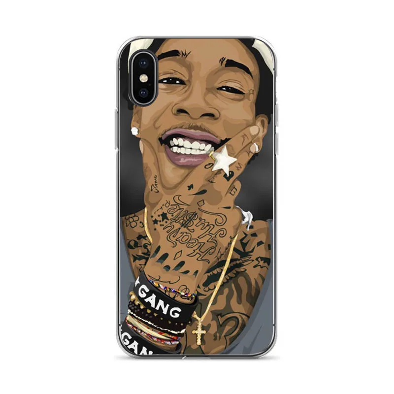 Мягкий силиконовый чехол HOUSTMUST Aiboduo Wiz Khalifa для iPhone 8 8plus 7 7plus 6s plus 5 5S SE XSMax X XS XR из