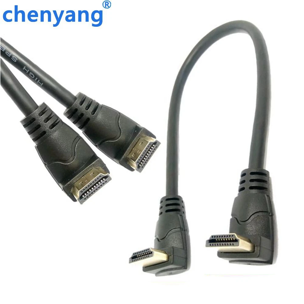 60 см/180 см совместимому с HDMI 2 0 4K 3D двойной 90 градусов вверх угловой адаптер