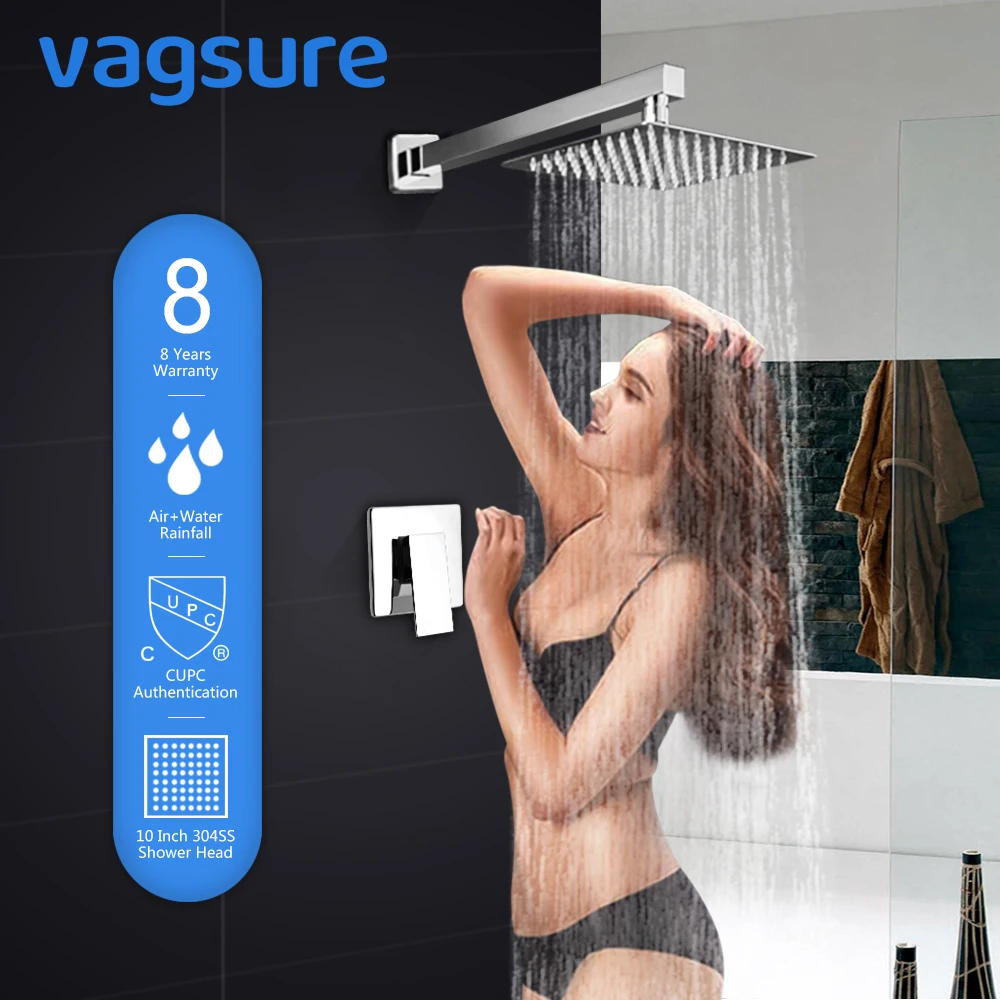 

Vagsure Shower Faucet Set Bathtub Faucets Mixer Tap Bath Shower System Taps Waterfall Shower Mixer Torneira Tap Bathroom