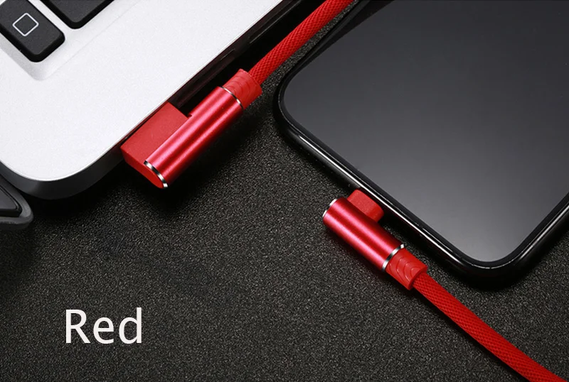 Suntaiho USB-Type C кабель 90 градусов локоть для huawei USB C зарядное устройство кабель для samsung LG для Oneplus данных Кабо Для Xiaomi 8 se - Цвет: Red