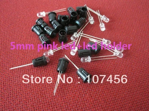 

5mm round led Free Shipping (100pcs) 5mm Ultra Bright Pink LED+Fast Shipping 5mm led pink+led holder 5mm light-emitting diode