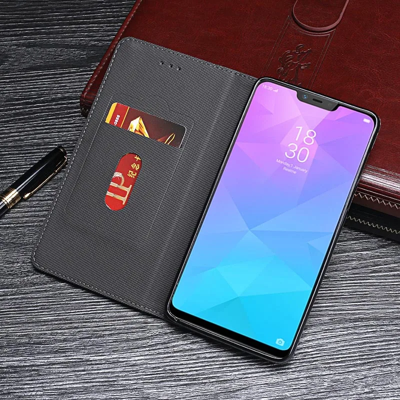 Чехол для телефона OPPO Realme 2 кожаный флип чехол роскошный защитный Realme2 Fundas с