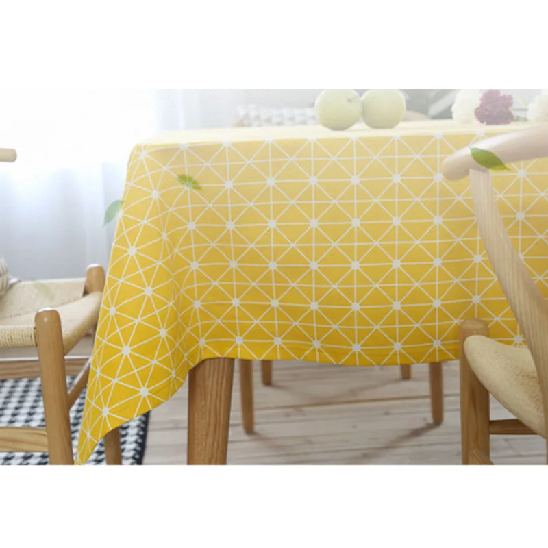 Пасторальная моющаяся скатерть хлопчатобумажная ткань для обеденнго стола