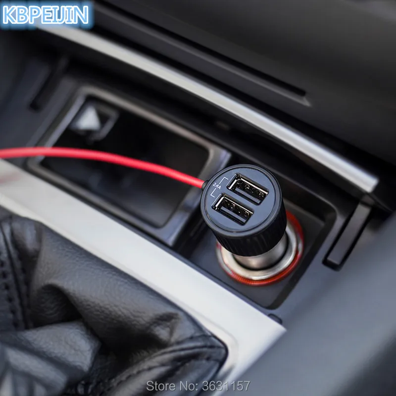 4 Ports Universal USB Fast Adapter with Extension Cord Cable for Nissan qashqai tiida almera juke primera x-trail accessories | Автомобили