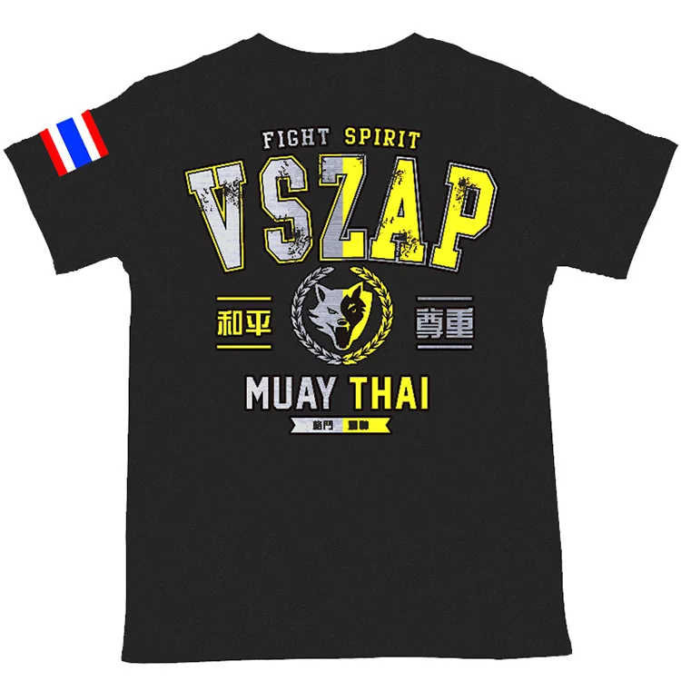 VSZAP fight популярный логотип MMA kirin Спортивная тренировочная футболка coyote с коротким