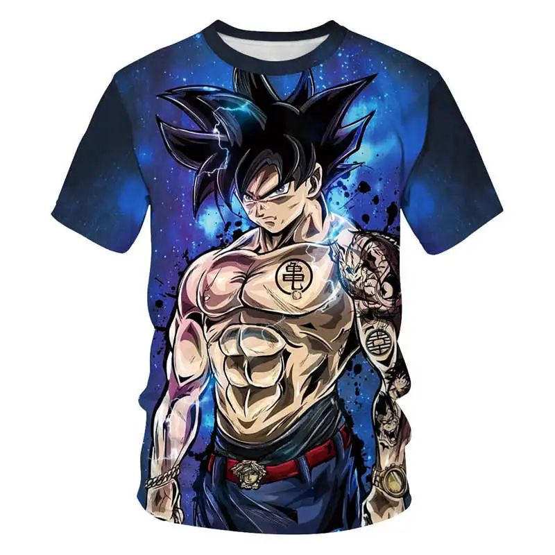 Аниме Dragon Ball Z футболка Super Saiyan Goku Dragonball унисекс все размеры забавные повседневные брендовые