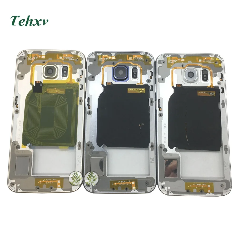 Задняя рама Tehxv для Samsung Galaxy S6 Edge G925 G925F G925I G925W8 G925T G925V | Мобильные телефоны и