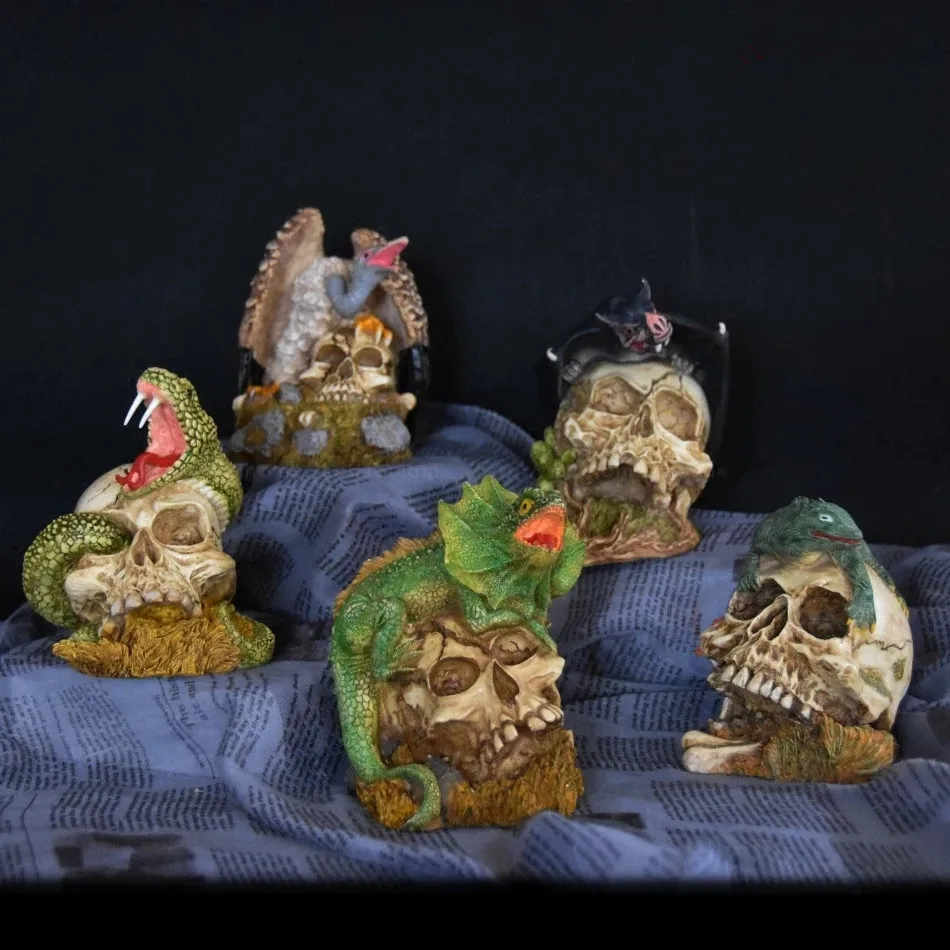 

MRZOOT Resin Craft Statues For Decoration Skull Animal Skull Fashion Home Decor Creative Statue Personalized Ornaments