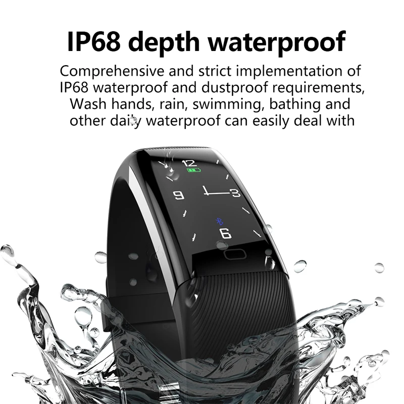 Смарт браслет с шагомером пульсометром тонометром фитнес трекером смарт