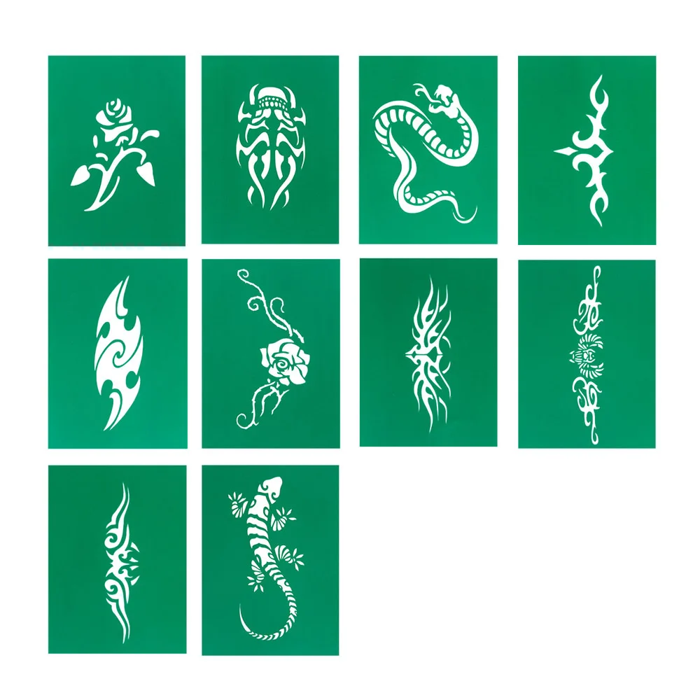 Set of 10 Airbrush Stencils Template | Красота и здоровье