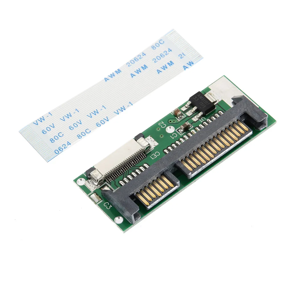 2 8 дюймовый 24 контактный SATA LIF HDD в Mini 7 + 15 Pin 22 адаптер карта с кабелем