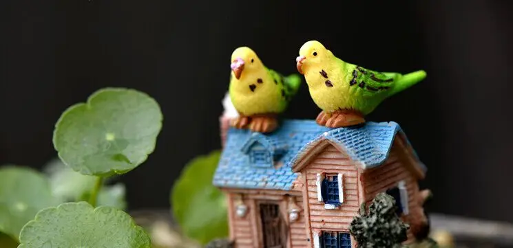 Миниатюрные попугаи 5 шт./лот 3 см мини гномы мох террариумы полимерные ремесла