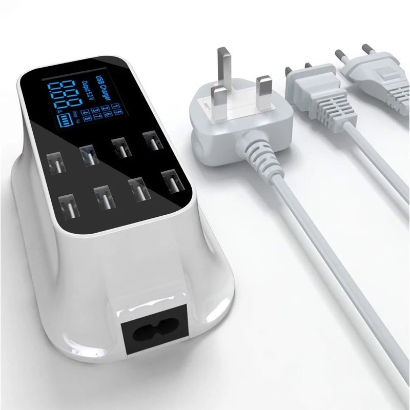 Multi USB Зарядное устройство 8 Порты и разъёмы Desktop зарядная станция LED Путешествия