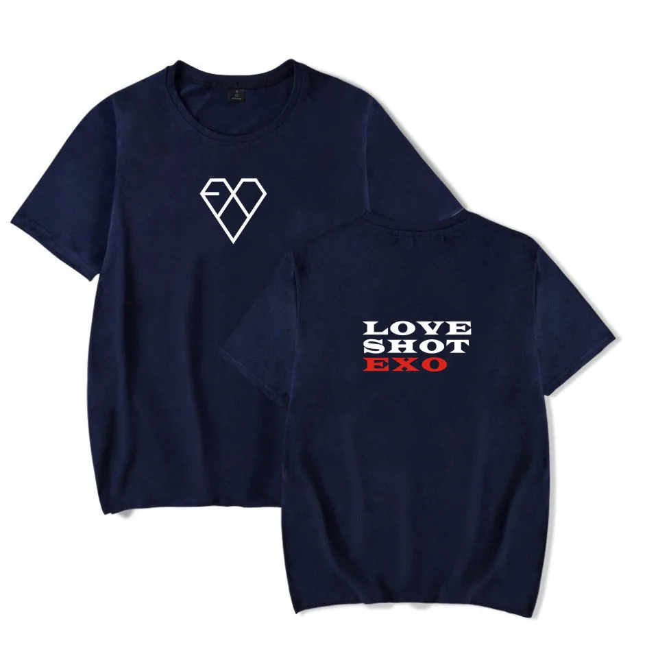 Футболка EXO Kpop с коротким рукавом популярная уличная одежда модная футболка