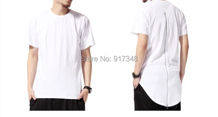 Мужская Уличная футболка Tyga крутая негабаритная на молнии сзади в стиле хип-хоп