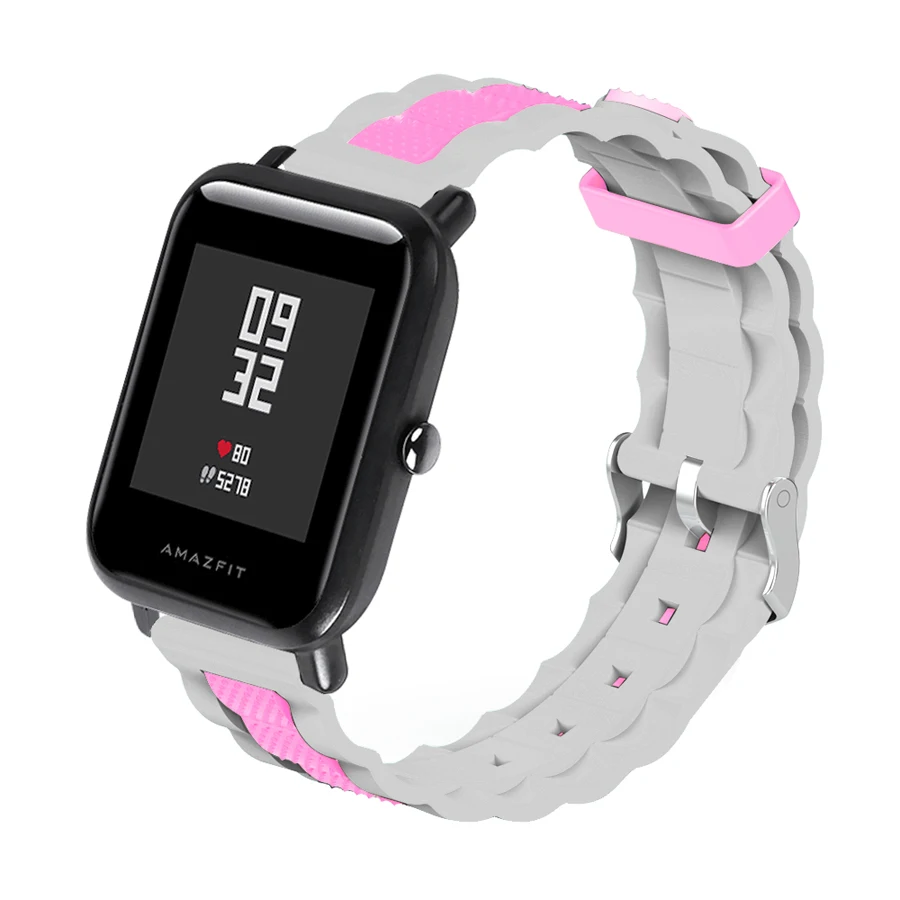 Для Amazfit ремешок Bip 20 мм силиконовый спортивный сменный ремешок для часов Браслет Для Xiaomi Huami Amazfit Bip Молодежные часы аксессуары