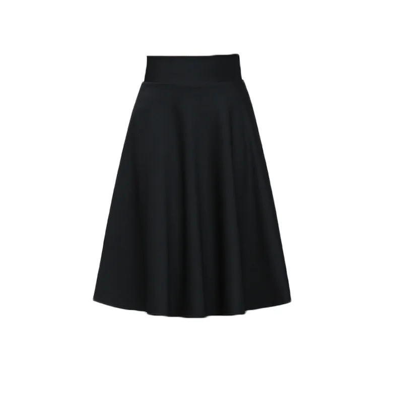 New women's skirts elastic waist pleated skirt students fashion solid color a tide | Женская одежда