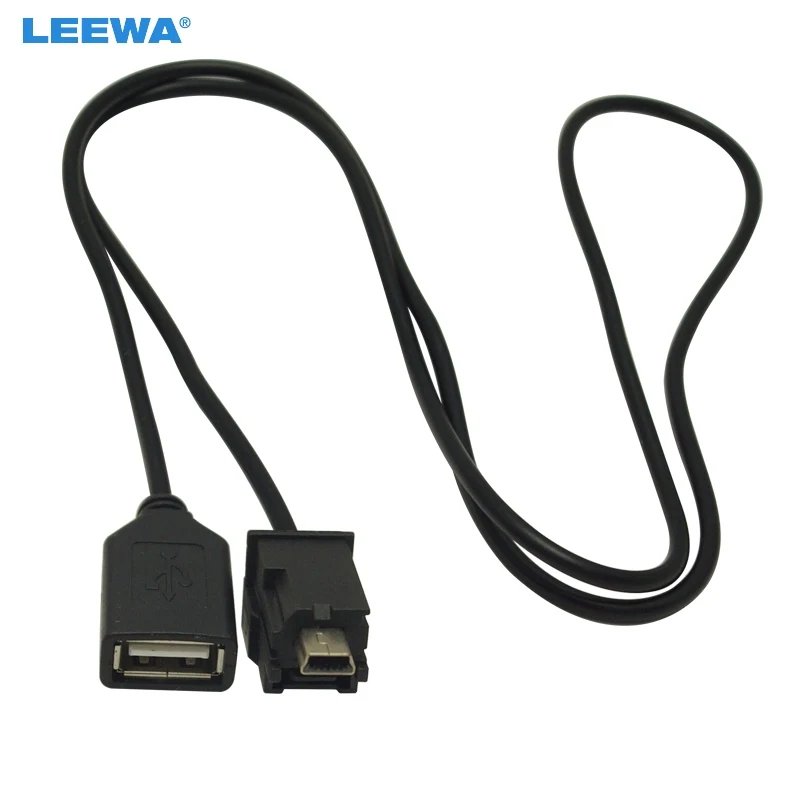 LEEWA 1 шт. автомобильный аудио радио USB в мини порт переключатель кабель адаптер для