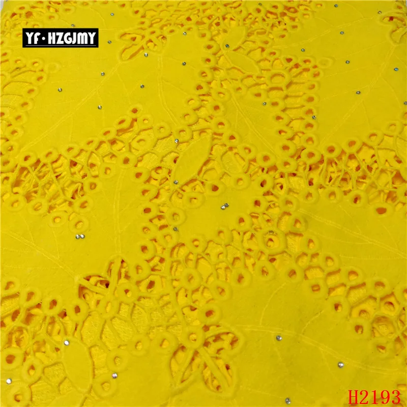 YF HZGJMY новейший африканский шнур кружевной ткани белый tissu африканский гипюр нигерийский водорастворимый кружевной ткани для женщин A2901