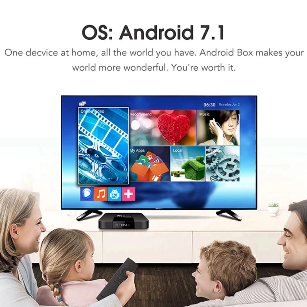 TX3 Мини Android 7,1 ТВ приставка 2 Гб 16 Гб Amlogic S905W четырехъядерный процессор Suppot H.265 4K WiFi 1 ГБ 8 ГБ медиаплеер IP tv BOX светодиодный дисплей