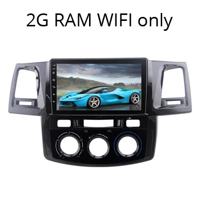 Hilux Manual AC 2G Sinosmart Android 8,1 автомобиль для Toyota Hilux Fortuner 2010- gps навигация радио 2din 2.5D ips/QLED экран - Цвет: Hilux Manual AC 2G