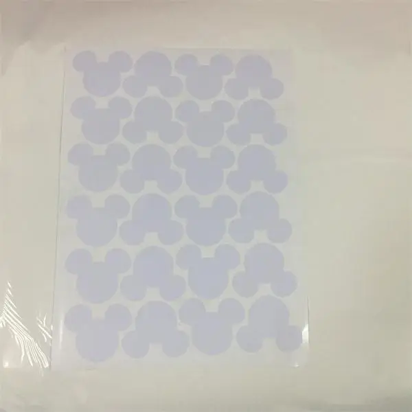 White 3D мультфильм Микки Маус в форме головы настенные наклейки для детей Детская комната Домашний декор обои самоклеящиеся виниловые DIY художественная Фреска Наклейка - Цвет: White