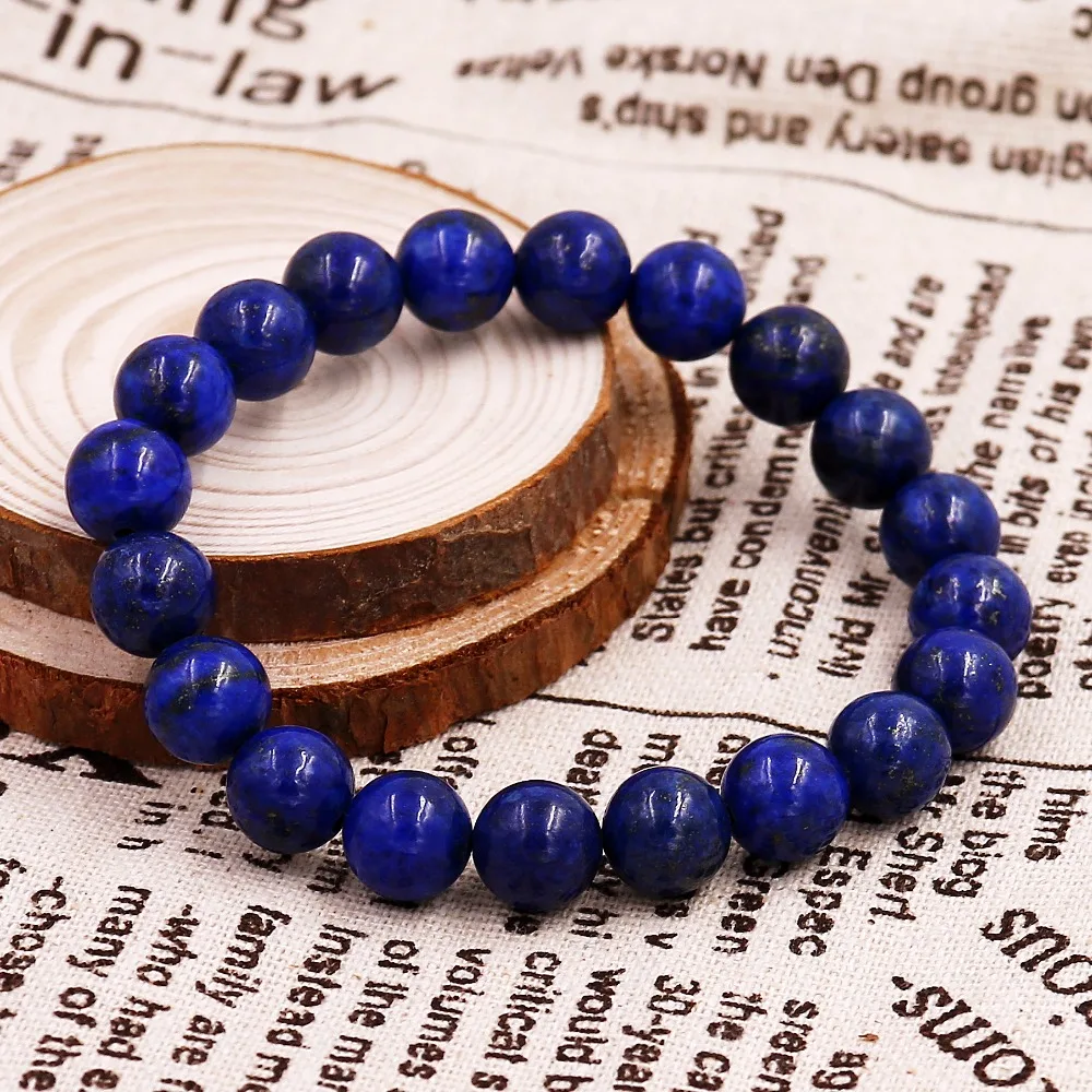 Браслет мужской с бусинами из натурального камня лазурита 6/8/10 мм|bracelets for|bead
