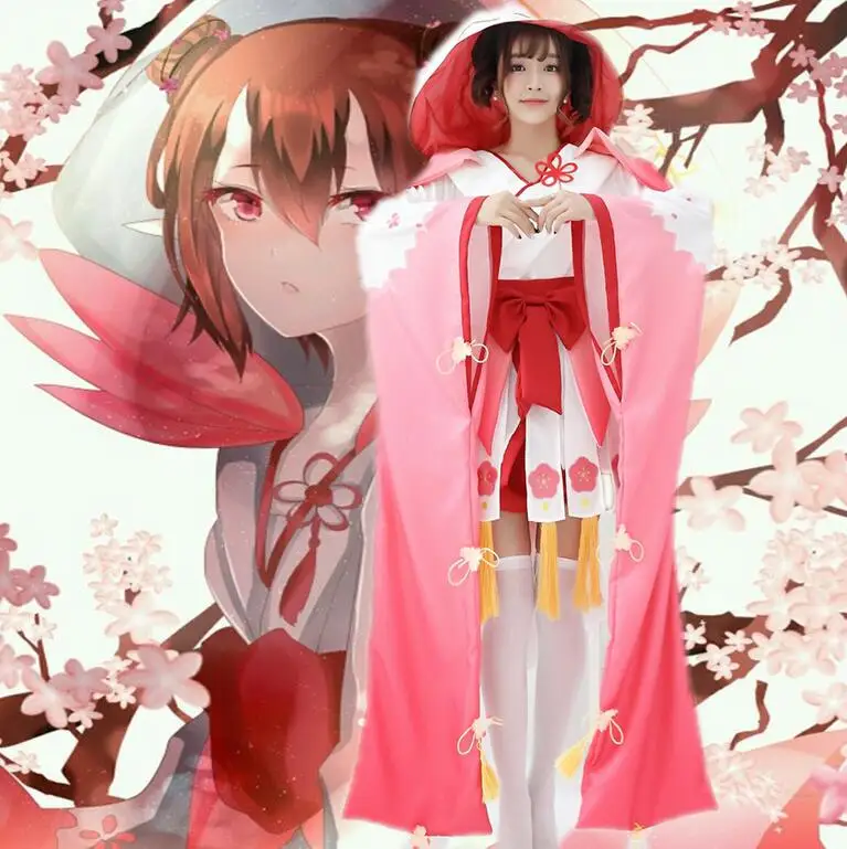 Лидер продаж Женский костюм для косплея Onmyoji Game с париком и Geta |