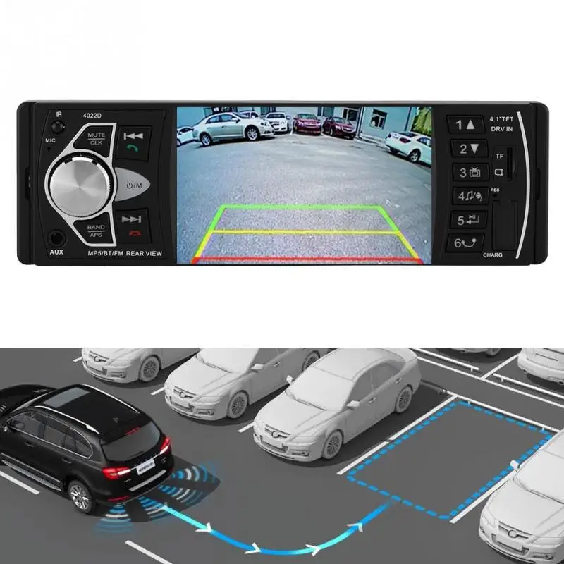 1 Din 4022D Автомобильный мультимедийный проигрыватель fm радио автомобильный аудио