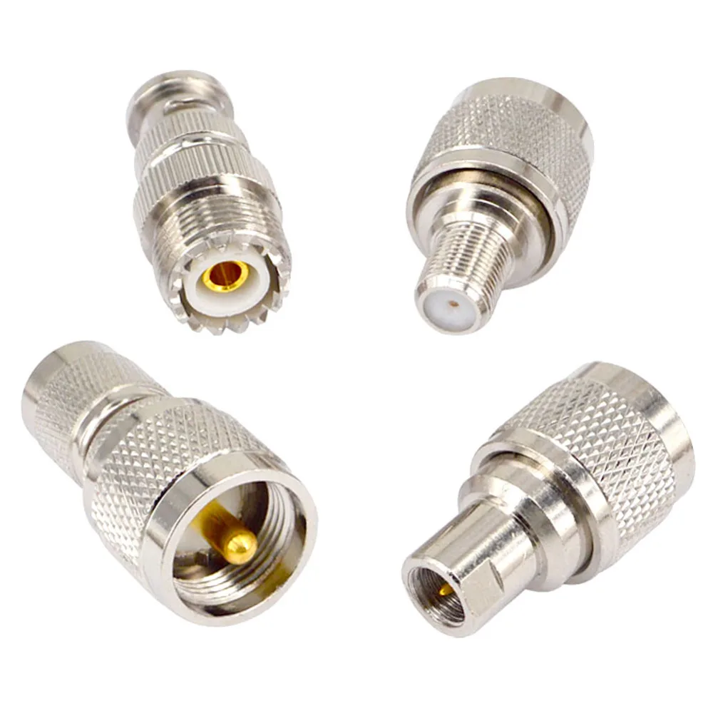 20 Тип UHF PL259 адаптер наборы крышка UHF к SMA разъем UHF к BNC/TNC/F разъем прямой никелированный позолоченный тестовый конвертер