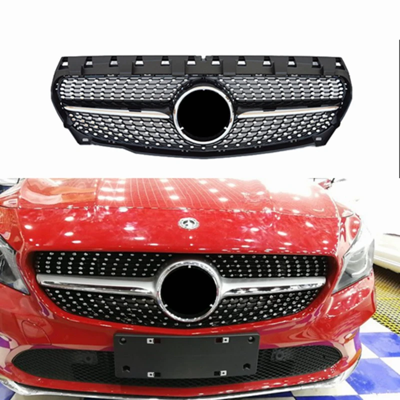 Алмазная решетка для Mercedes Benz W117 C117 CLA180 CLA 200 CLA260 CLA300 2013 2014 2015 2016 ABS|Гоночные решетки|