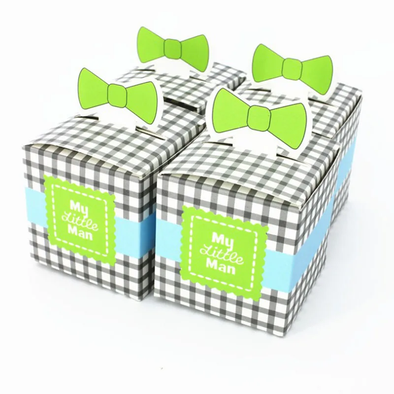 20 шт./лот усы/галстук Baby Shower любимые коробки день рождения коробочка для конфет на вечеринку Baby Shower подарочные коробки для детей