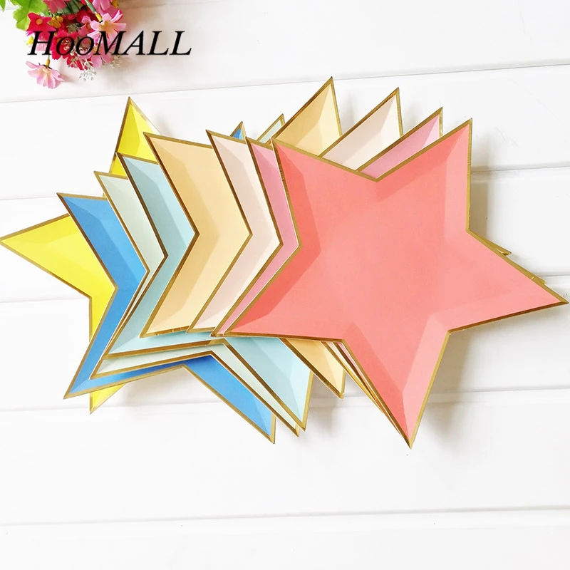 Hoomall 8 шт. одноразовая посуда новинка Мультяшные бумажные тарелки детская