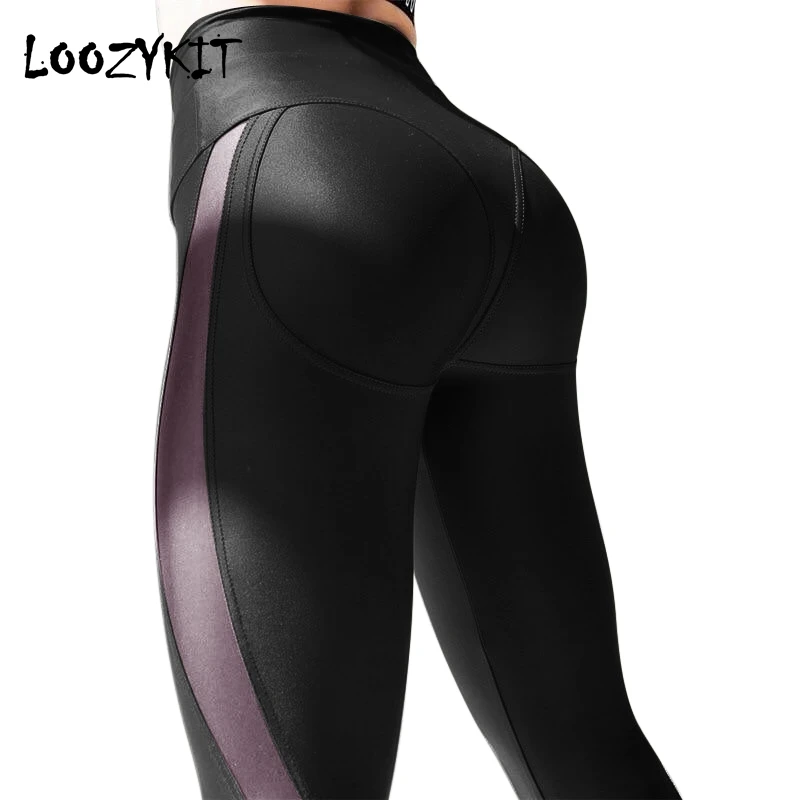 Loozykit женские штаны для йоги бесшовные спортивные леггинсы брюки фитнеса с