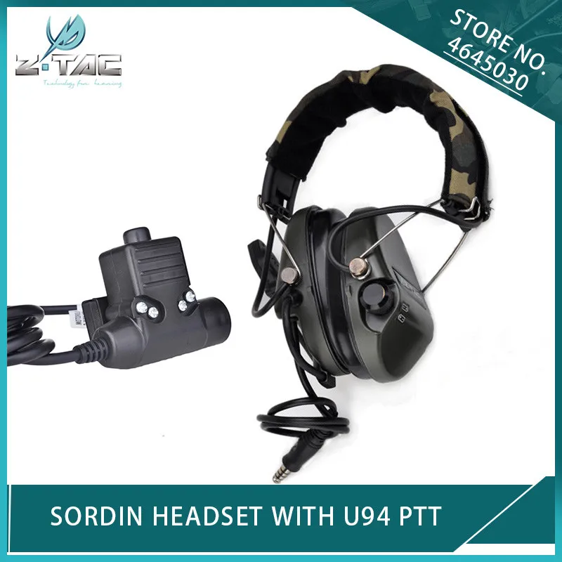 Z Тактический Airsoft элемент Шум шумоподавлением гарнитура Sordin Softair авиационные