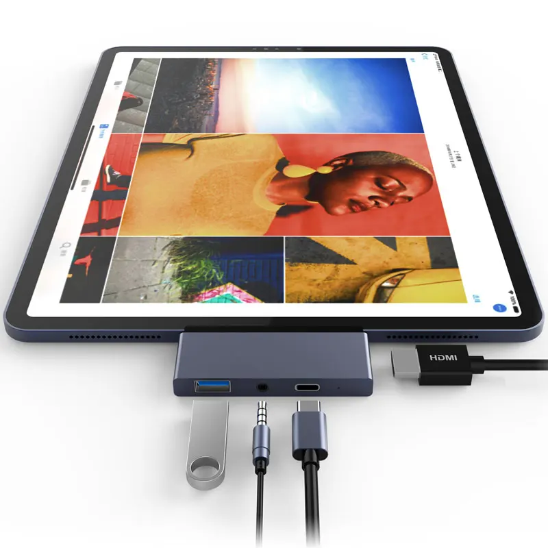 Mosible USB C концентратор Thunderbolt 3 адаптер док-станция для PD/Data HDMI 4K концентратор 3,0 Jack 3,5 мм наушники для iPad Pro Macbook type-c
