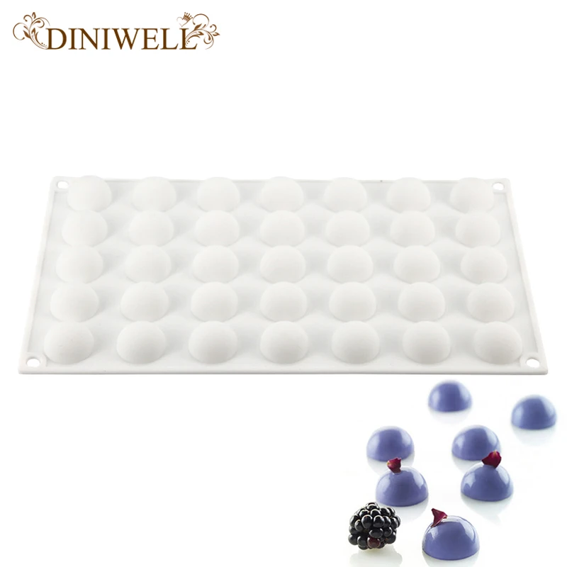 DINIWELL 3D Мини 35 полость вокруг шариковой формы силиконовая форма для выпечки торта