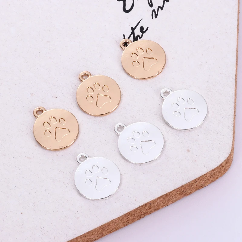 Charm Jewelry Dog Footprint Pendant DIY Bracelet Necklace Discovery Metal Accessories | Украшения и аксессуары