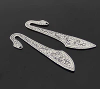 10pcs 23mmx115mm antique silverantique bronze filigree flower hair kanzashibookmark pendant charmfindingdiy jewelry