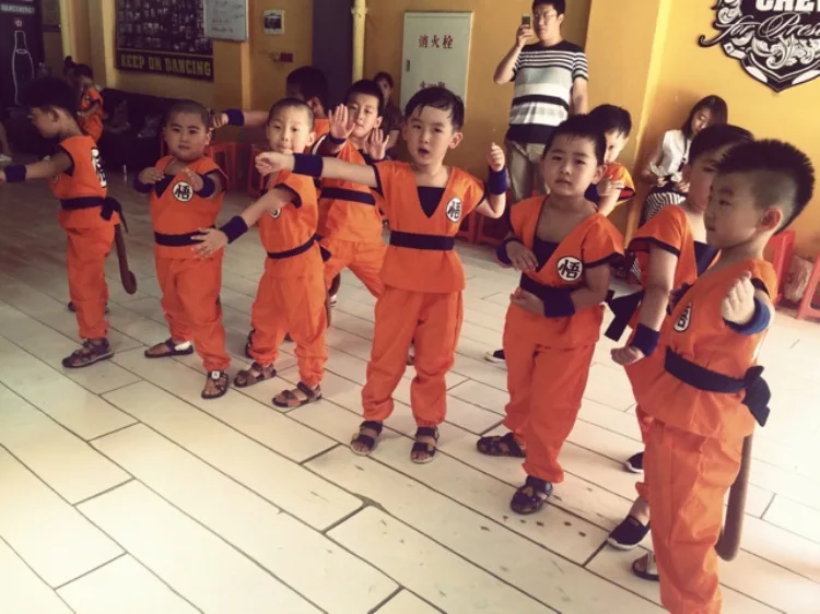 Японские детские костюмы для косплея на Хэллоуин Аниме Z Обезьяна Сон Гоку Одежда