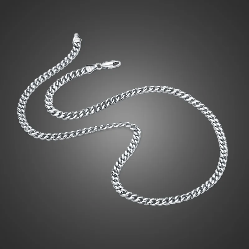 Ожерелье мужское из серебра 100% пробы в стиле хип хоп и панк|Ожерелья| |