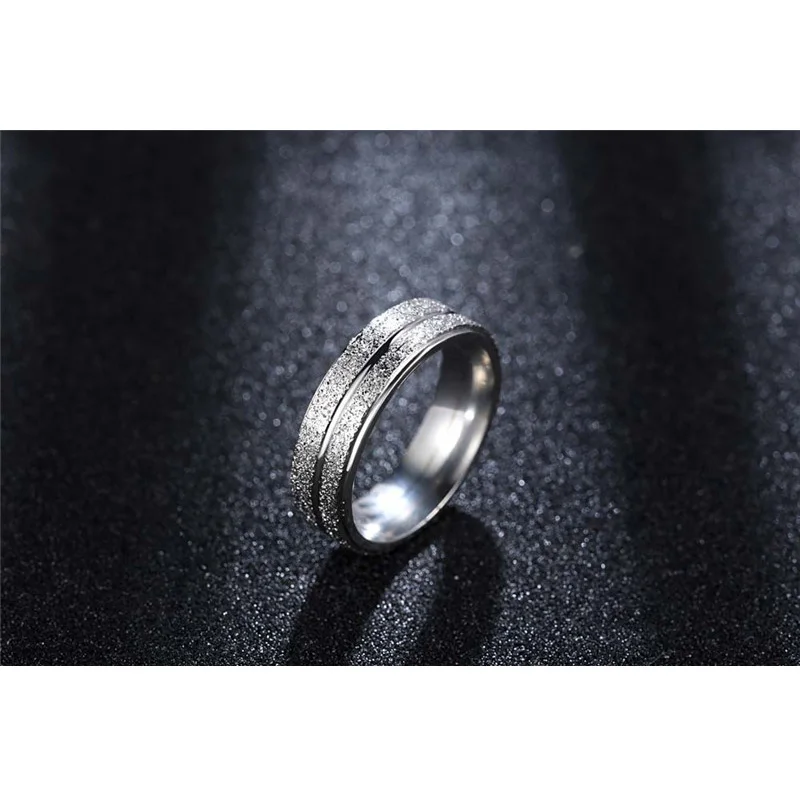 Новое кольцо из нержавеющей стали Двухрядное матовое для 2 вида цветов мужчин и