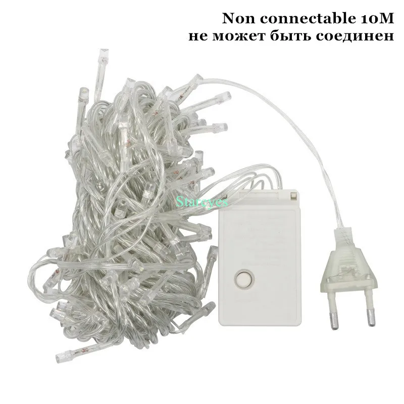 1 шт. 10 м 100LED AC110V 220 В светодиодная Праздничная гирлянда для рождественской