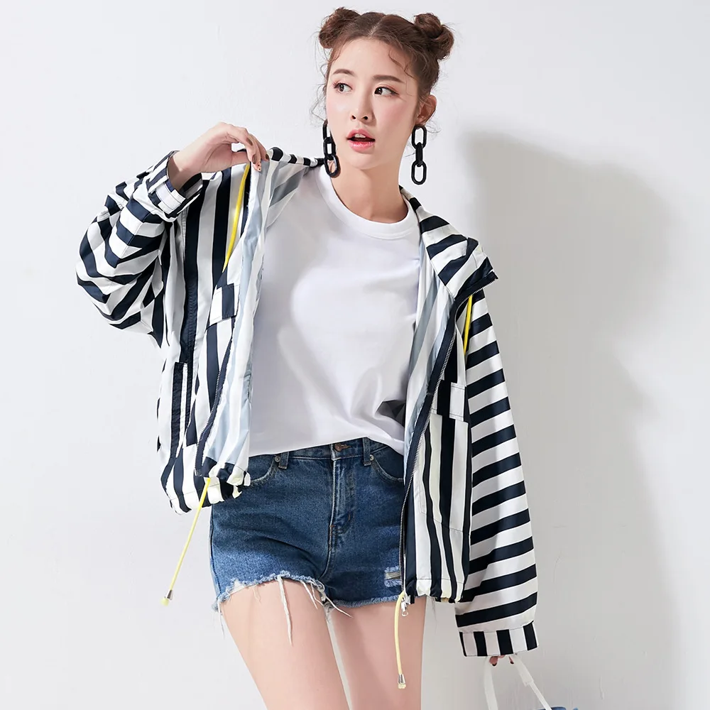 Fashion Office Lady Full Sleeve Trench Coat for Women British Bat Sleeved Long European Windbreakers Striped Fall Overcoat | Женская