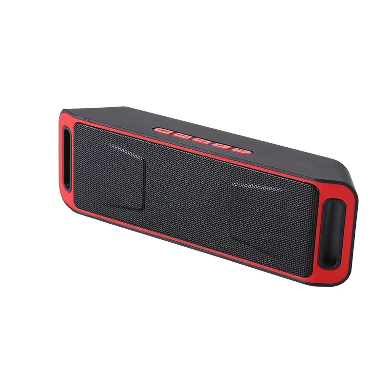 Red Портативный беспроводной fm-радио Bluetooth колонки Mp3 музыкальный плеер USB Перезаряжаемый радиоприемник 3D стерео радио Поддержка Aux TF FM - Цвет: Red