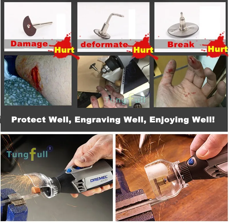 Tungfull A550 щит роторный инструмент Защита Крышки крепления для Dremel дрель мини шлифовальный чехол Чехол Инструменты Аксессуары