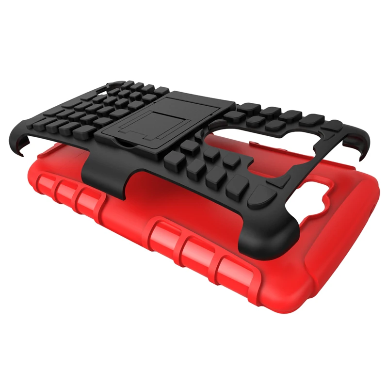 Silicon + Plastic 2 in 1 Dual Layer Shockproof Stand Phone Protection Case Cover For LG G3 |