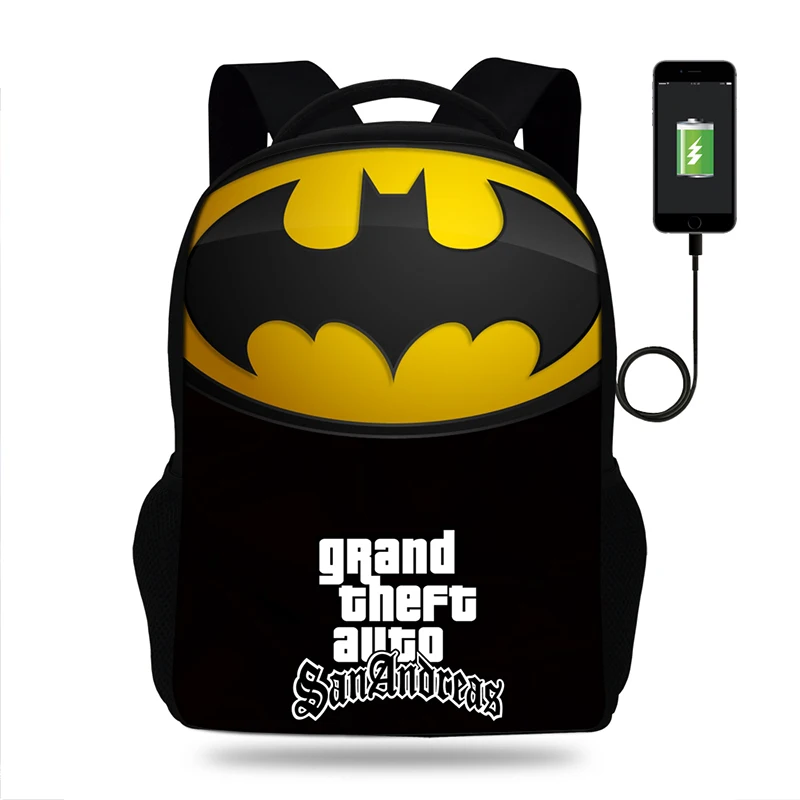Рюкзак Grand Theft Dragon Ball & Batman для мальчиков подростков мужчин и женщин дорожные сумки