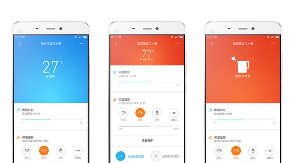 Термостатический Электрический чайник Xiaomi Mijia, 1800 л, 4,0 ВТ, белый вкладыш из нержавеющей стали, быстрое кипячение, Bluetooth, управление с помощью приложения