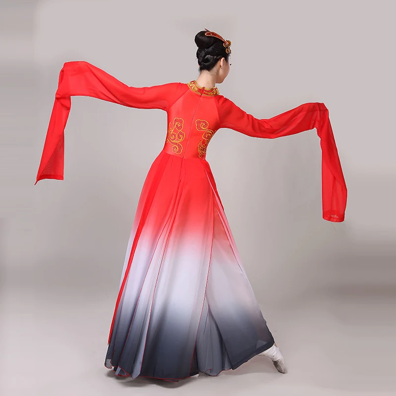 Костюм Hanfu hmong классический костюм Женские Рукава феи танцевальные костюмы с